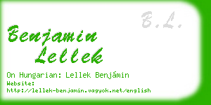 benjamin lellek business card